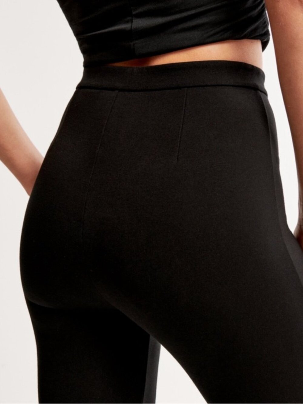 ABERCROMBIE & FITCH Women's NEW Ponte Skinny Zip Legging Black | Size M - Picture 7 of 15
